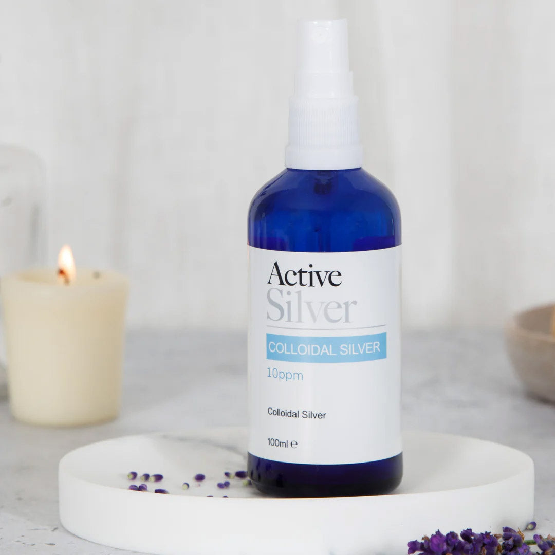 Active Silver Colloidal Silver 100ml Spray Bottle In Bathroom