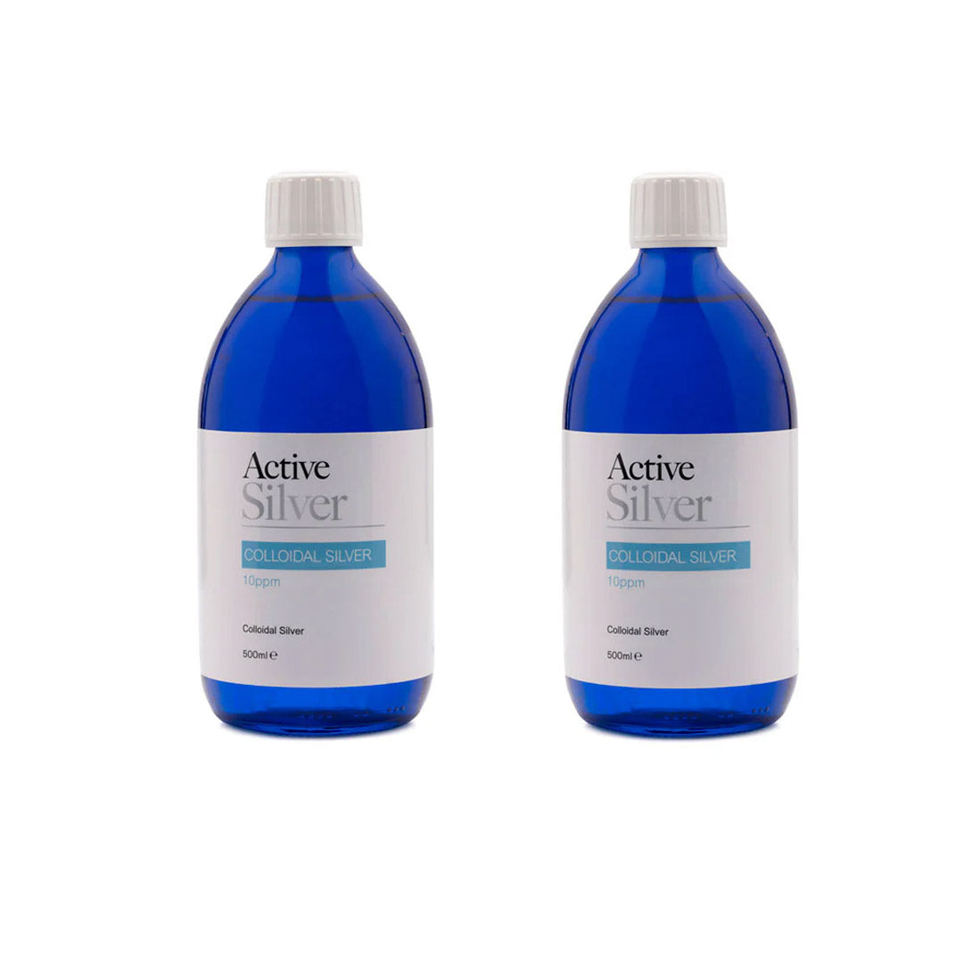 Active Silver Colloidal Silver 2x 500ml Bottles