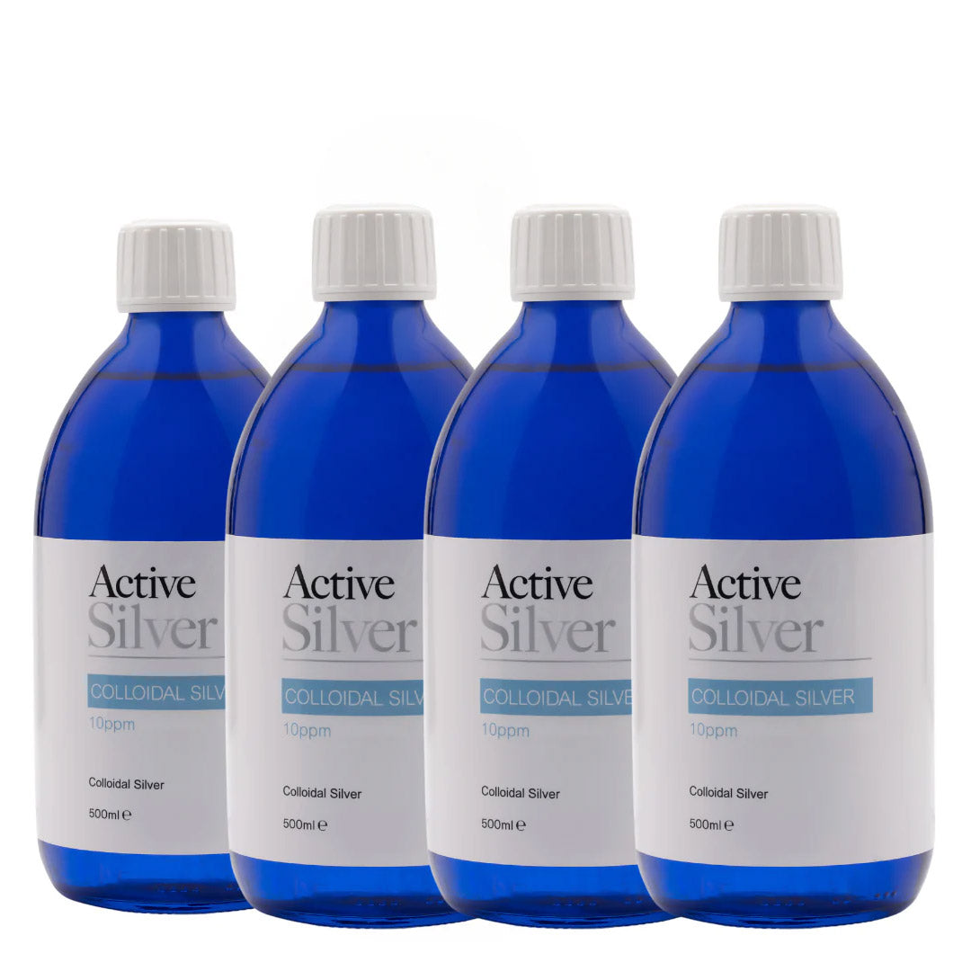 Active Silver Colloidal Silver 4x 500ml Bottle Bundle