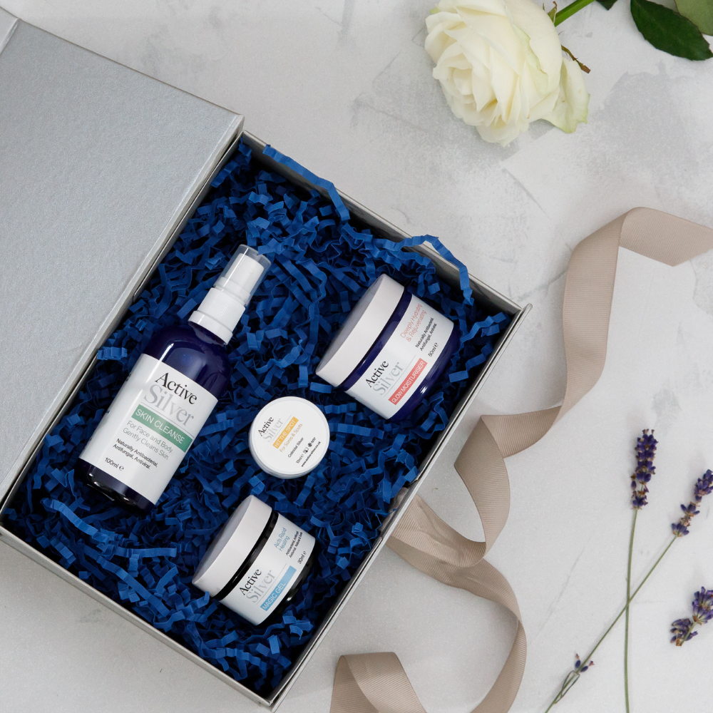 Active Silver Clear Skin Set In Gift Box