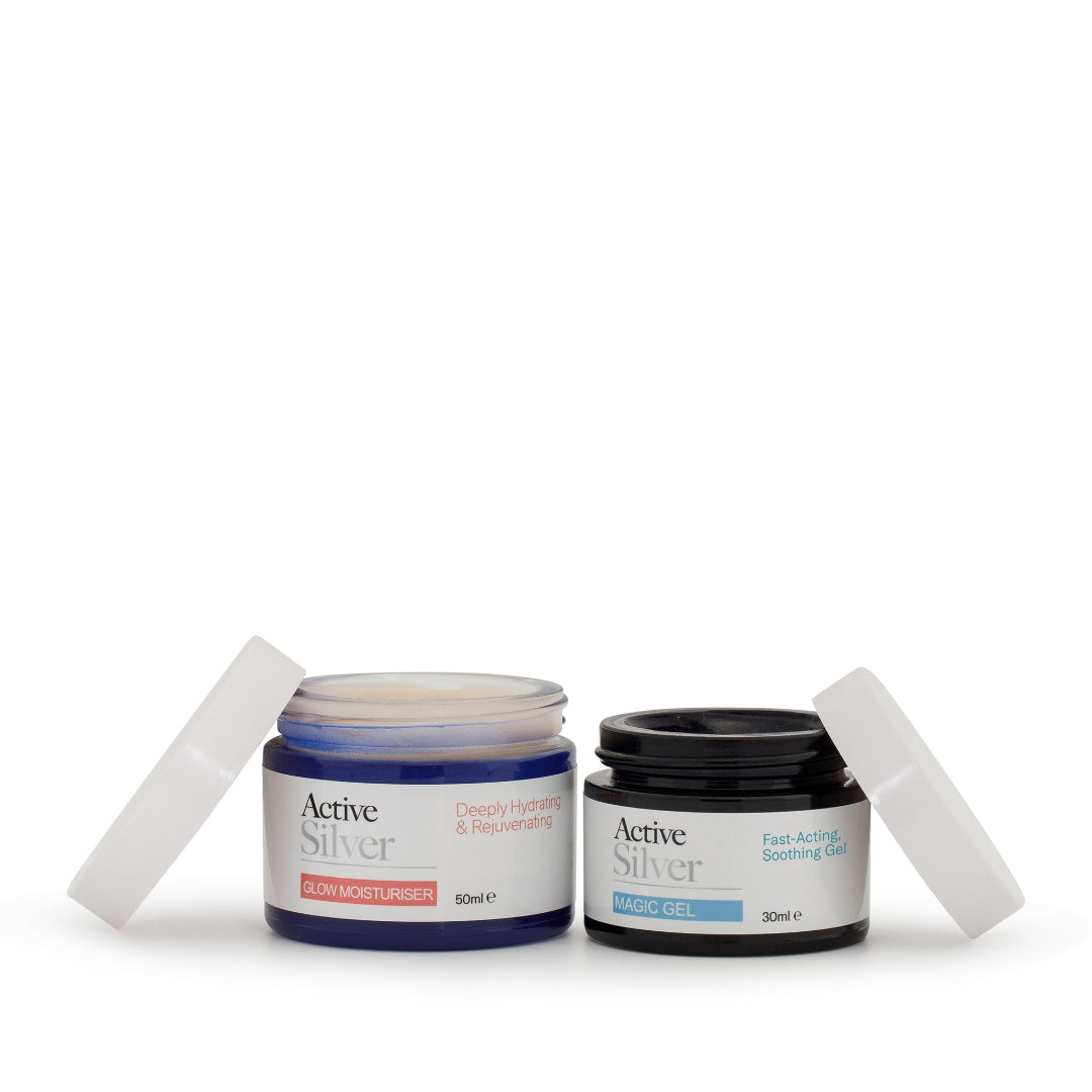 Active Silver Foot Cream 50ml And Magic Gel 30ml Duo With Lids Off
