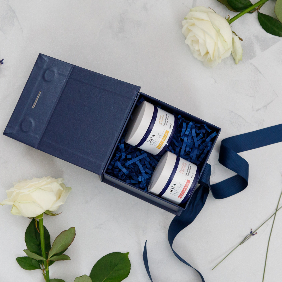 Active Silver Hand Cream & Foot Cream In 50ml Jars In Gift Box