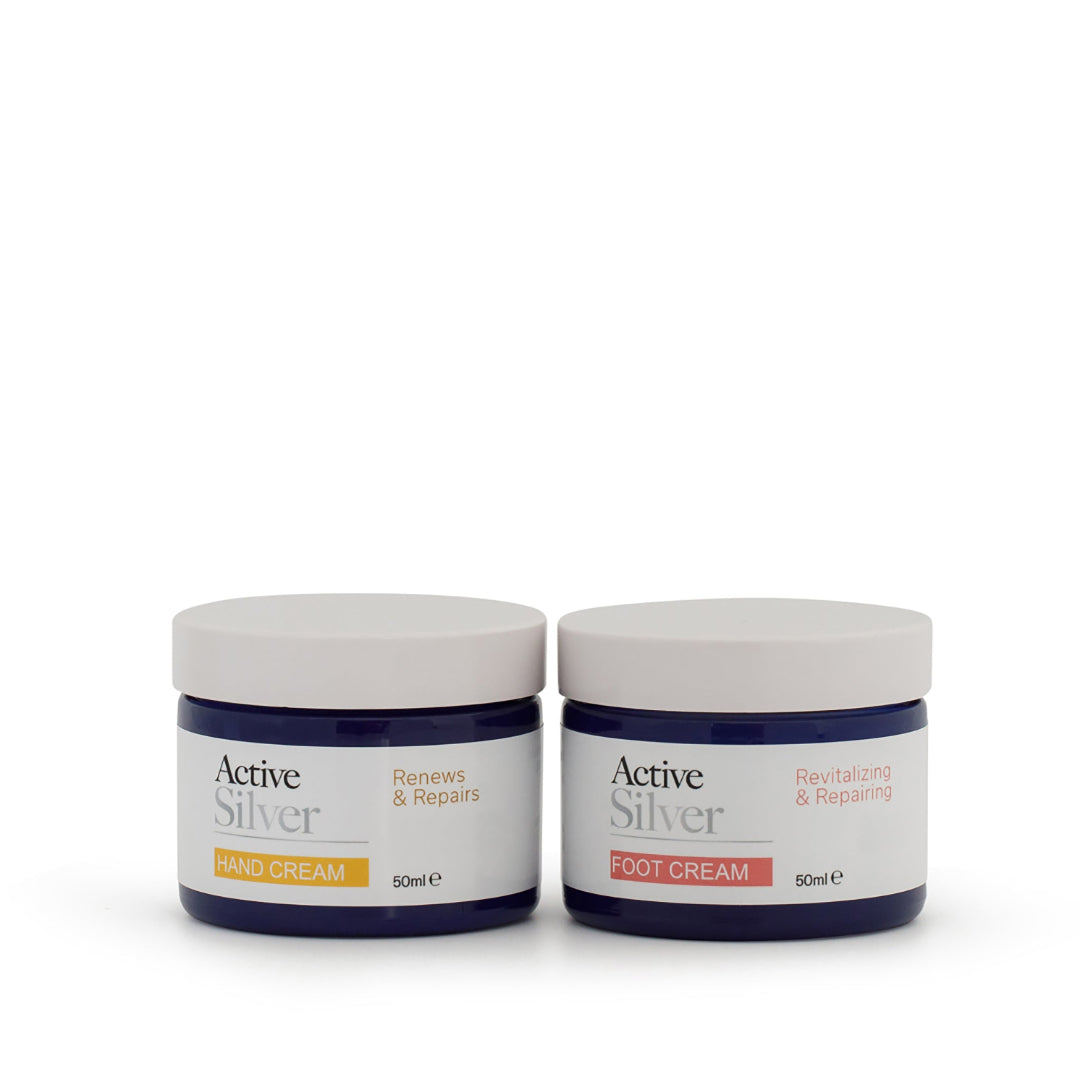 Active Silver Hand Cream & Foot Cream In 50ml Jars