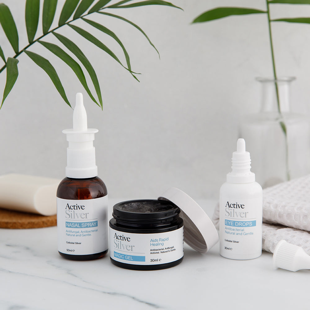 Active Silver Natural Relief Set In Bathroom