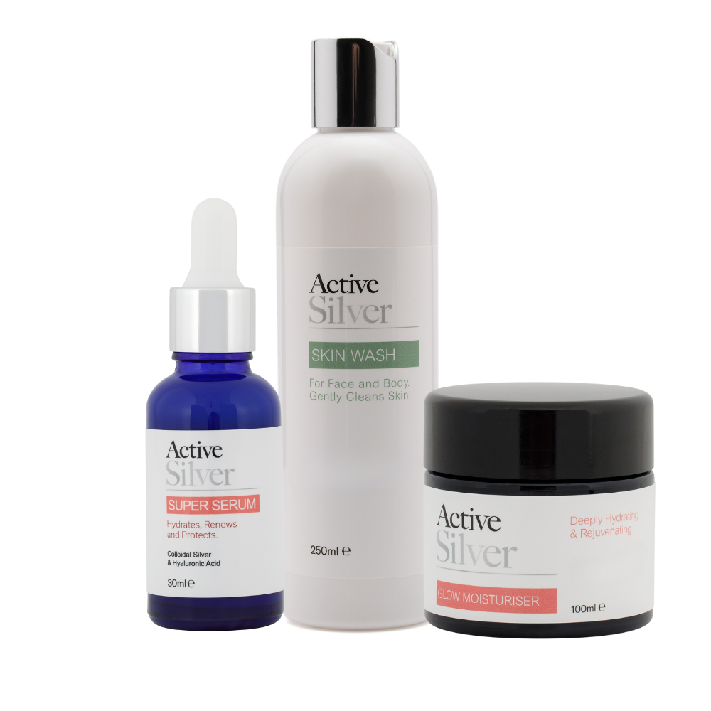 Active Silver Daily Facial Bundle on white background