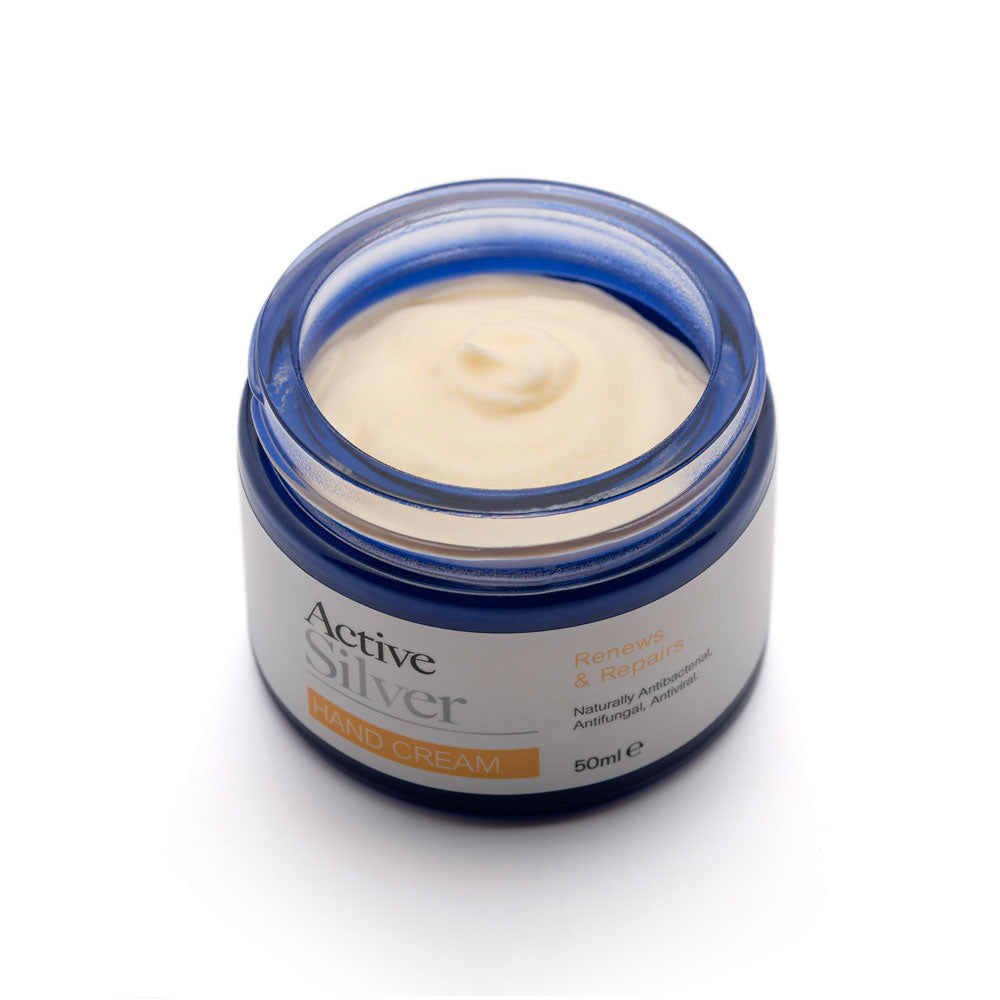Active Silver Hand Cream 50ml Jar With Lid Off