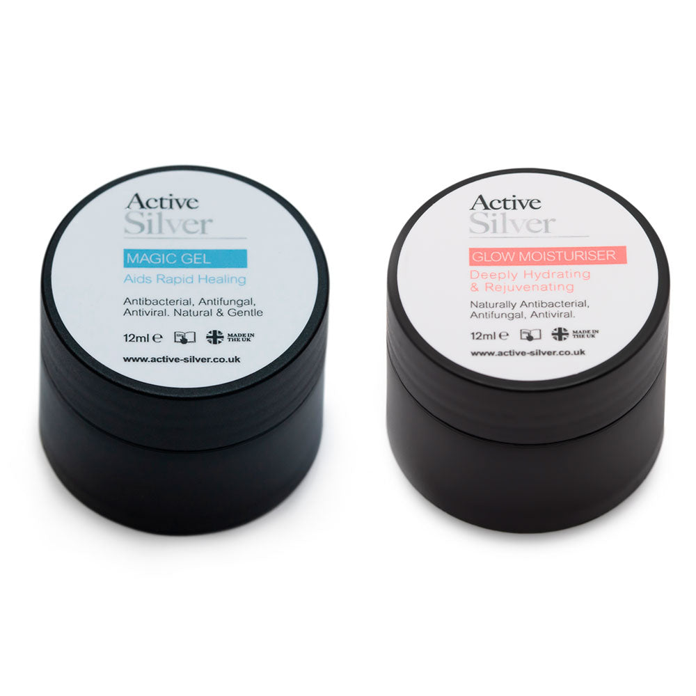 Active Silver Magic Gel & GLOW Moisturiser 12ml Twin Pack
