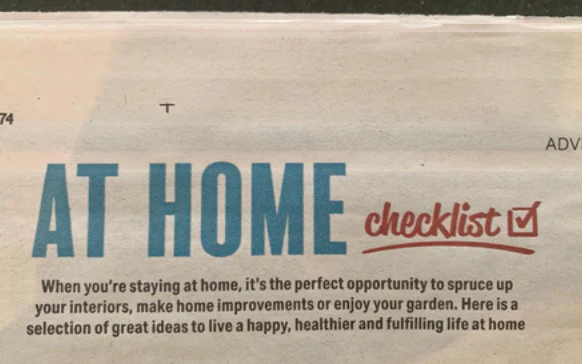 The Daily Mail 'at home checklist'